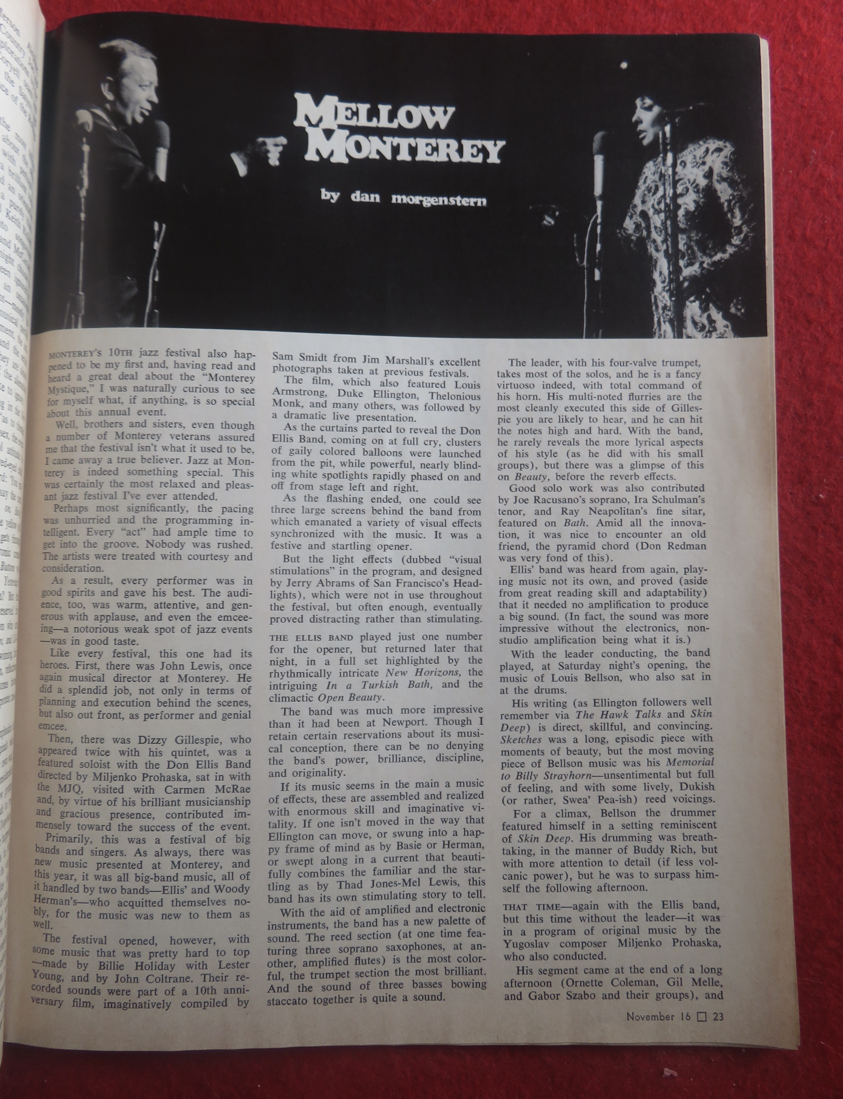 Down Beat Magazine November 16, 1967 The Beatles
