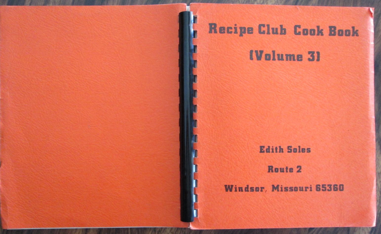 Recipe Club Cookbook (Vol. 3) Edith Soles 1970