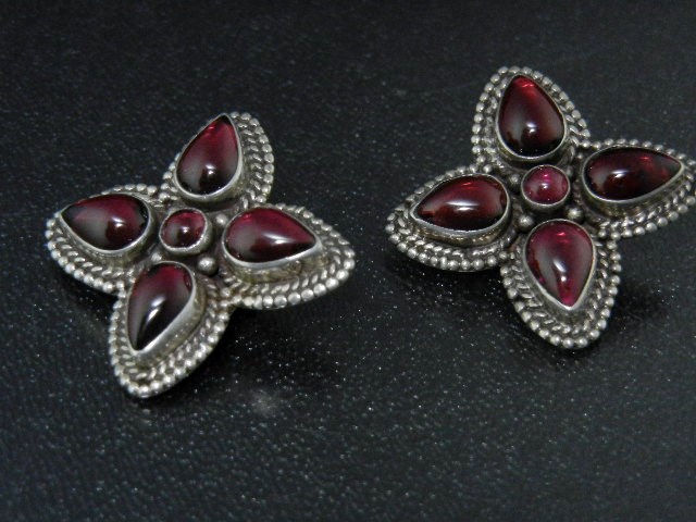 Pink Tourmaline Clip Earrings Sterling Silver ? Lucas