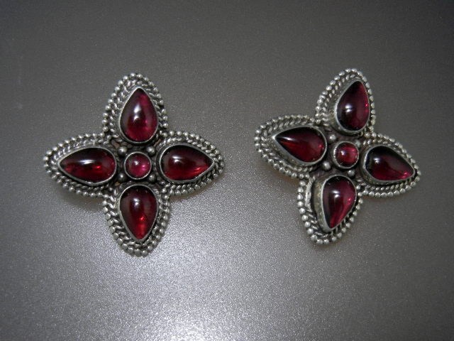 Pink Tourmaline Clip Earrings Sterling Silver ? Lucas
