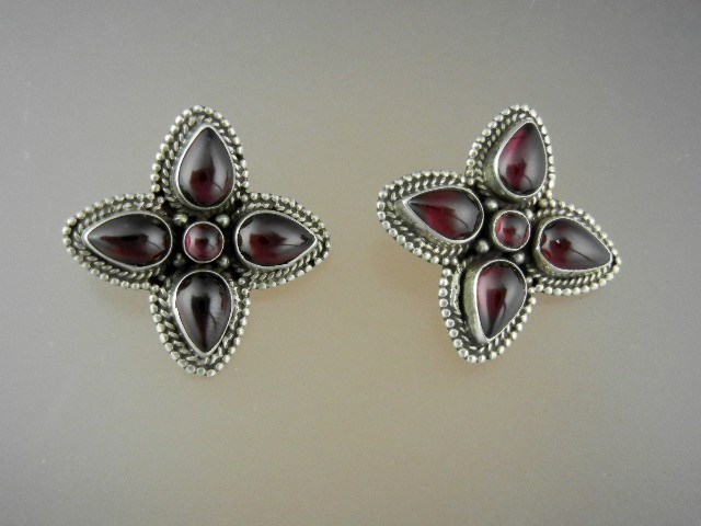 Pink Tourmaline Clip Earrings Sterling Silver ? Lucas