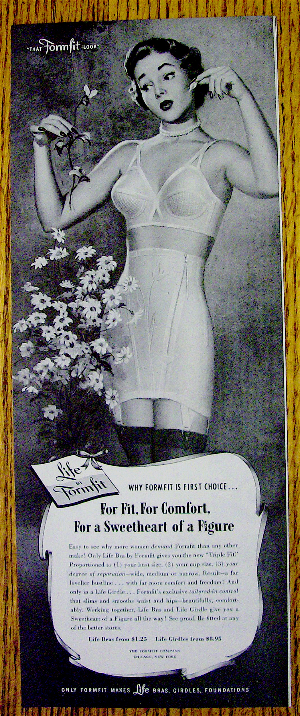 1951 Formfit with Woman Wearing Life Bra & Girdle