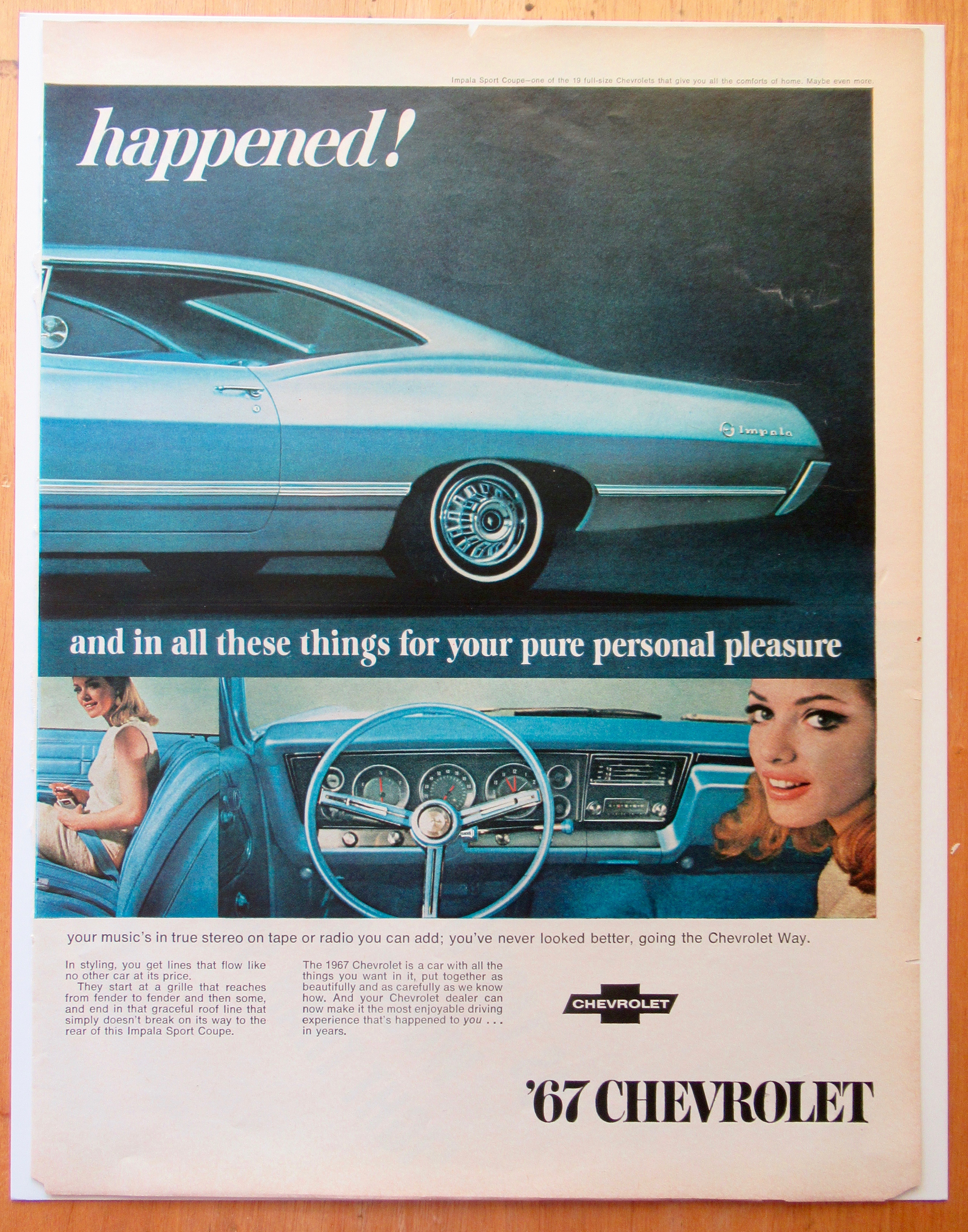1966 Chevrolet Automobile with the 1967 Chevrolet