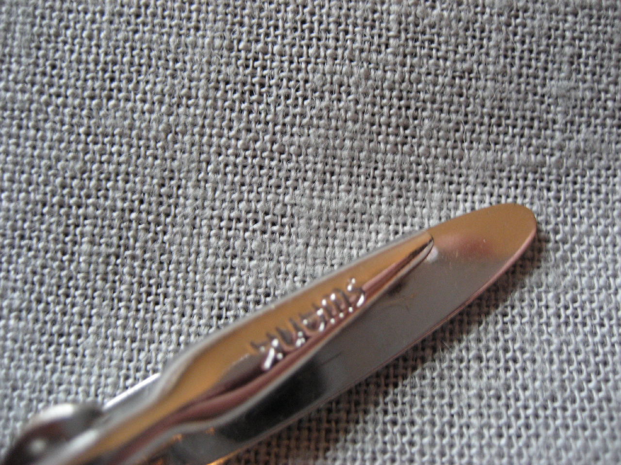 Silver Tie Clip with Stone in the Middle
