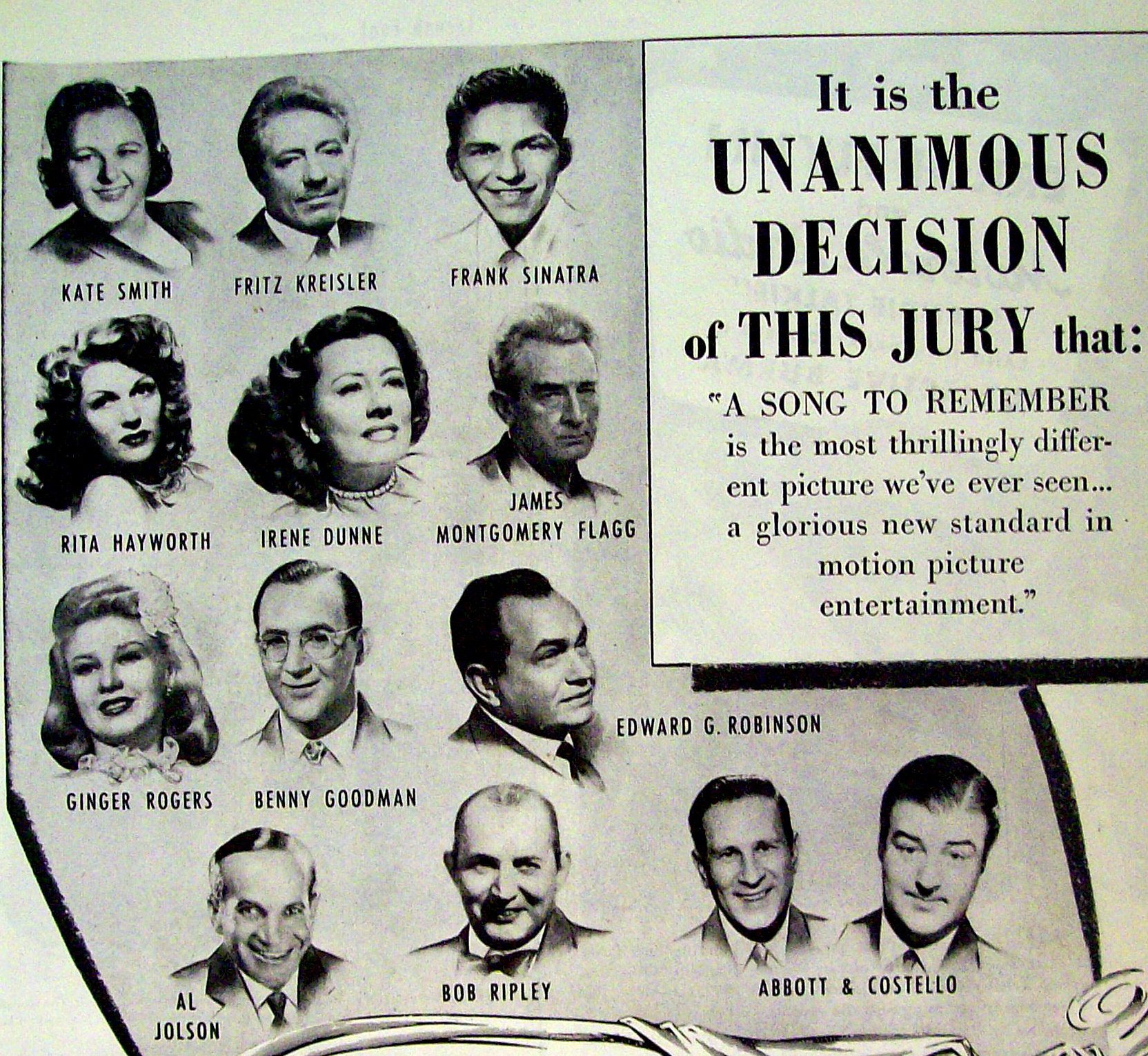 Vintage Ad: 1945 A Song To Remember