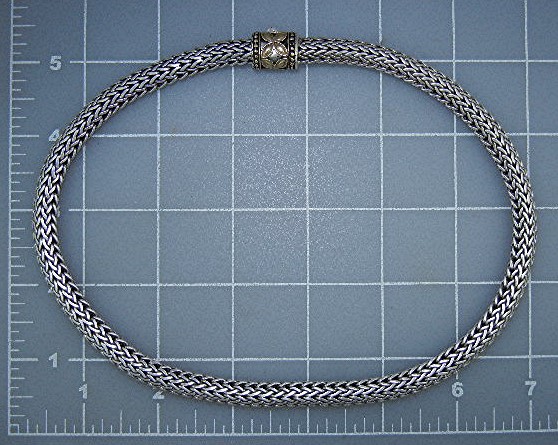 Bali Indonesia Sterling Silver Wheat Necklace 18 Inch