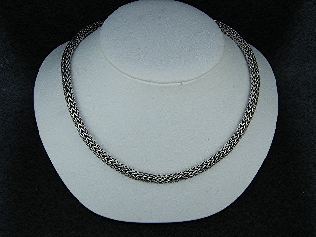 Bali Indonesia Sterling Silver Wheat Necklace 18 Inch
