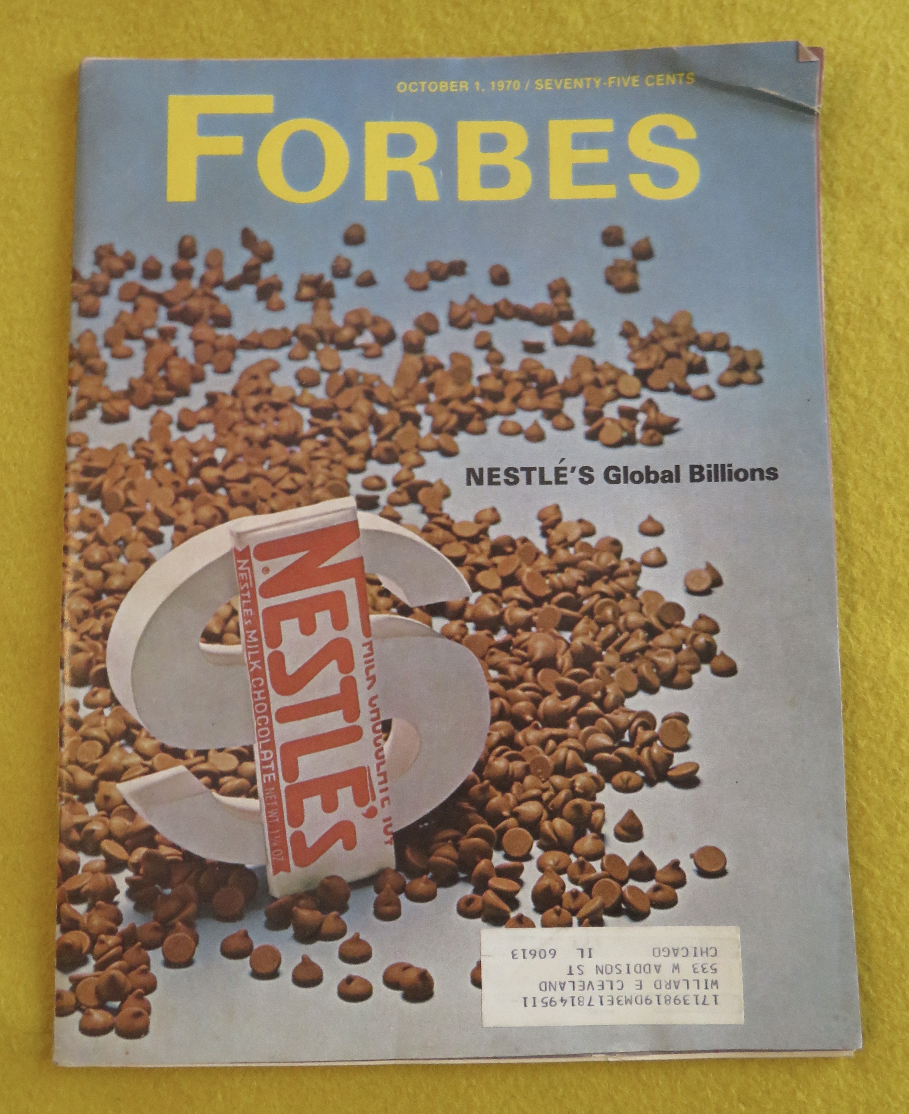 Forbes Magazine October 1, 1970 Nestle's Global Billion