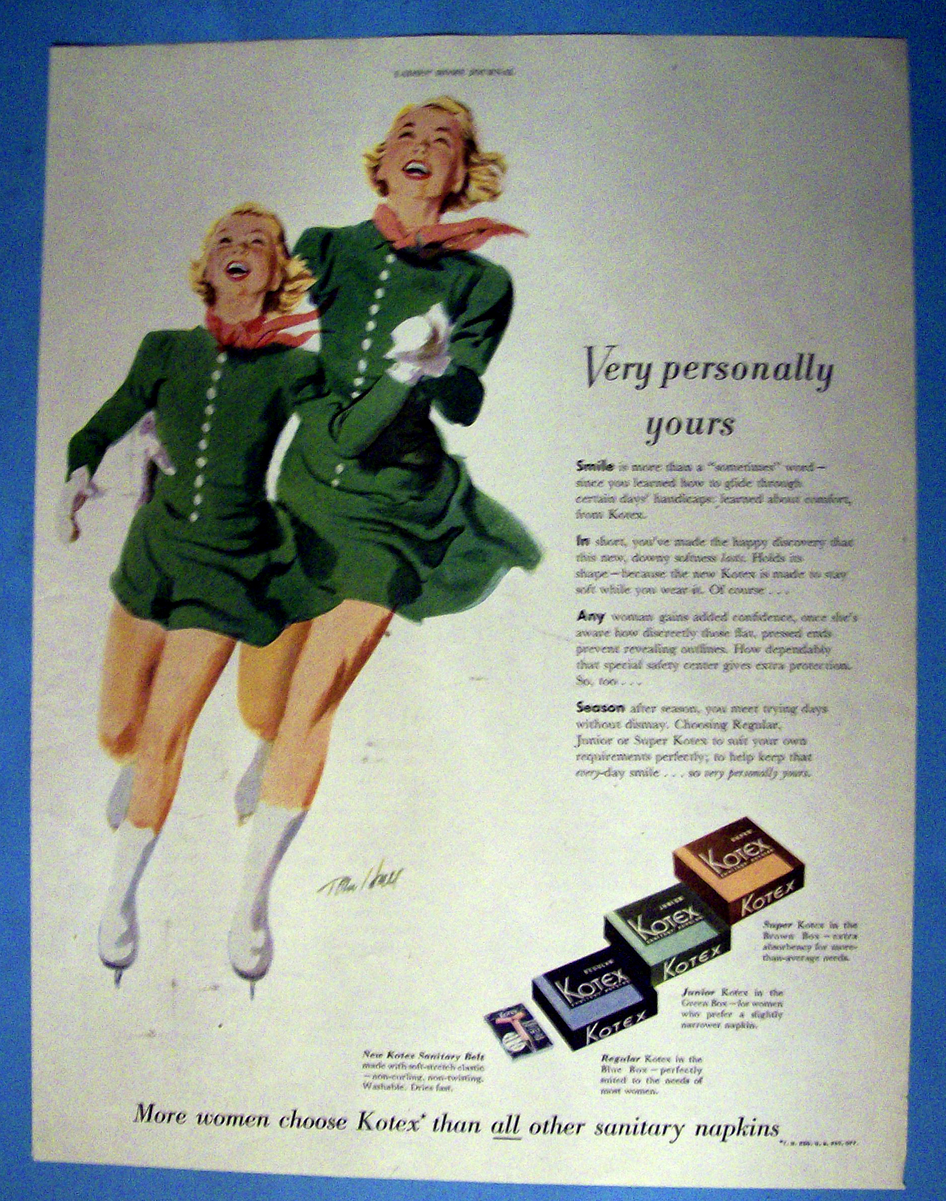 Vintage Ad: 1951 Kotex Sanitary Napkins By Tom Hall