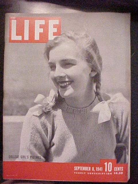 Life Magazine-September 8,1941-College Girl's Pigtails
