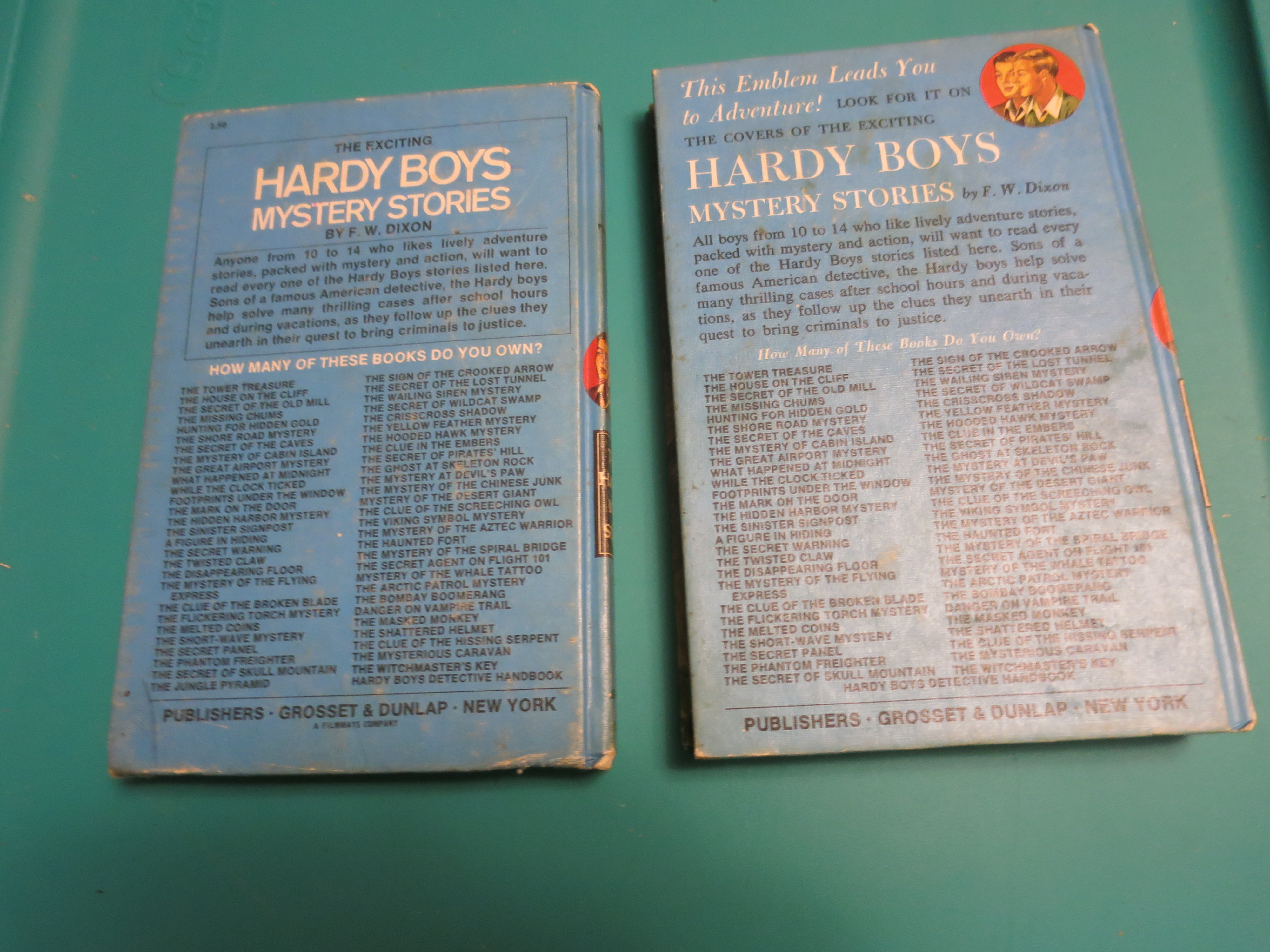 The Hardy Boy books Footprints Witchmaster's