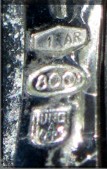 800 Silver European Dangle Signed UNO Clip Earrings