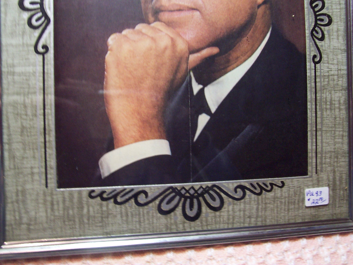 John F Kennedy Picture Framed 10 X 12 inch
