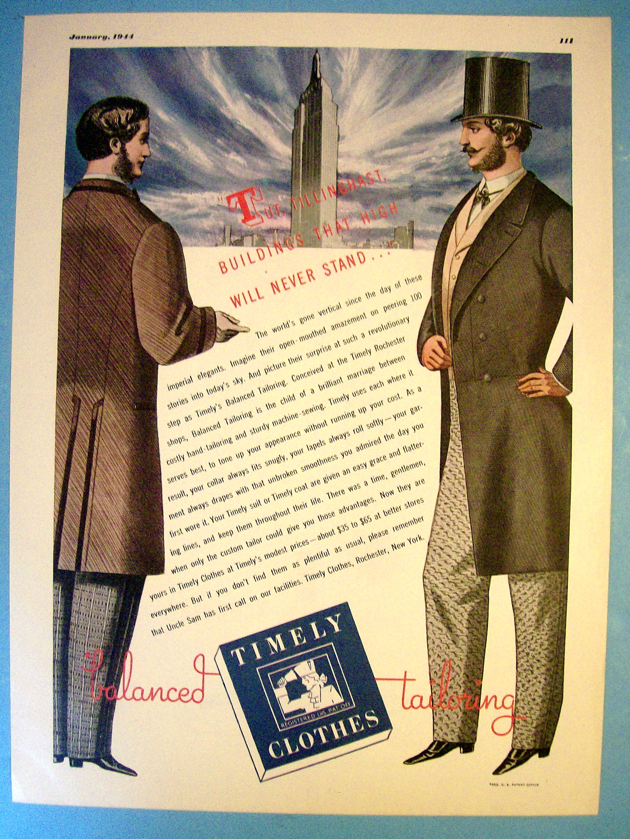 1944 Timely Clothes with Two Men Talking