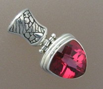 Sterling Silver Mystic Peony Pink Topaz Pendant  Sarda