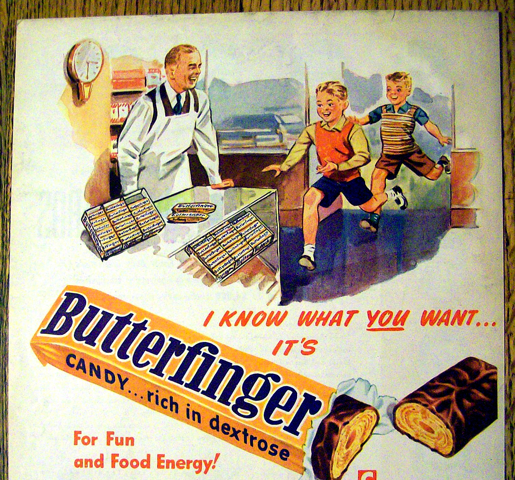 1948 Butterfinger w/ two Boys Running