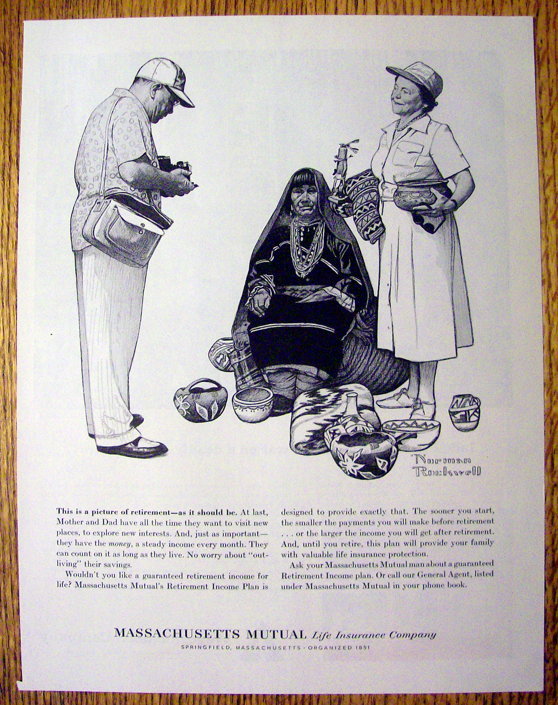 1961 Massachusetts Mutual Life Ins by Norman Rockwell