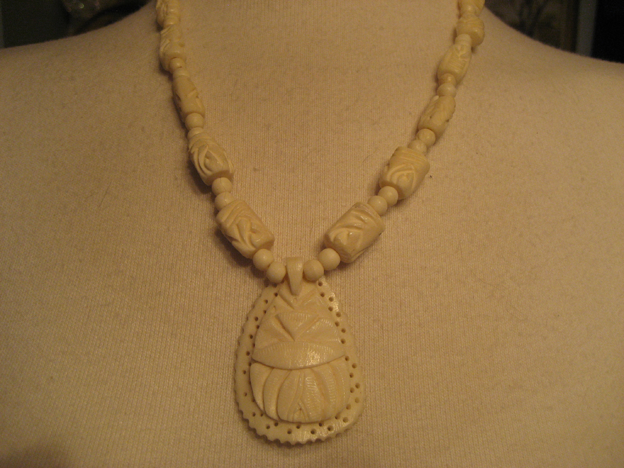 Bone Beaded Necklace