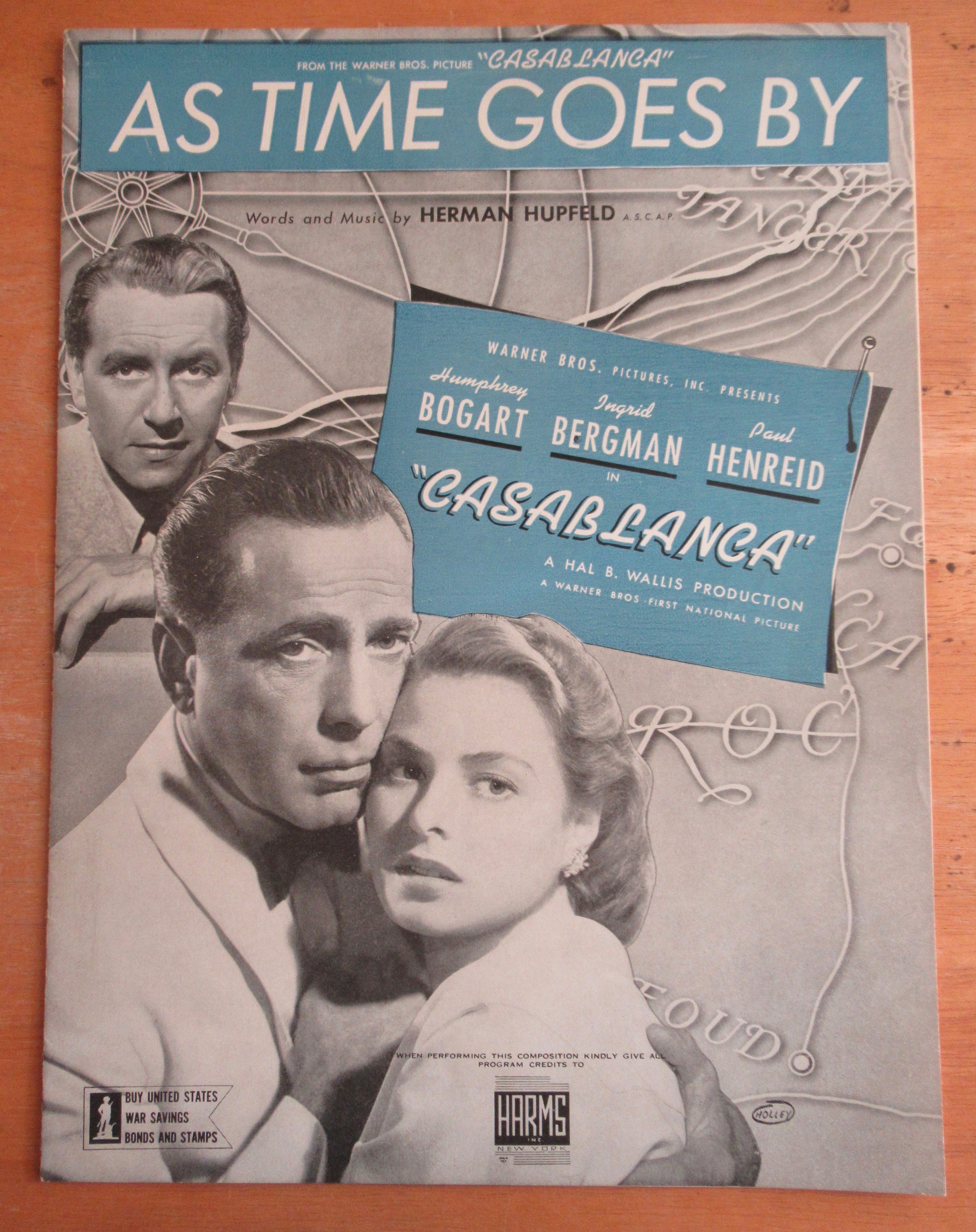 Sheet Music 1931 As Time Goes By