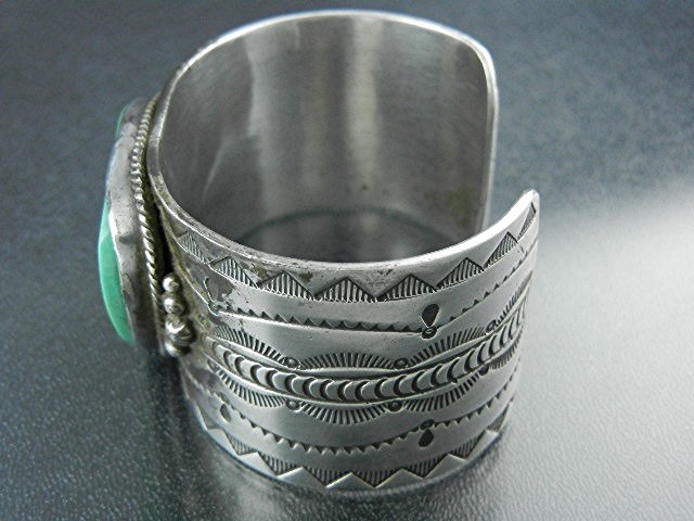 Native American Turquoise Sterling Silver Bracelet  PD