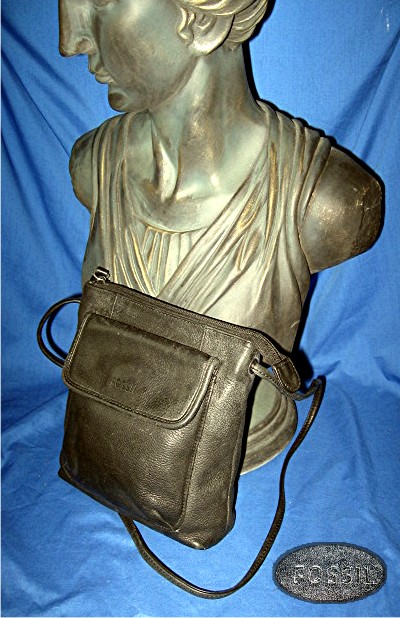 Fossil handbag, purse in black leather