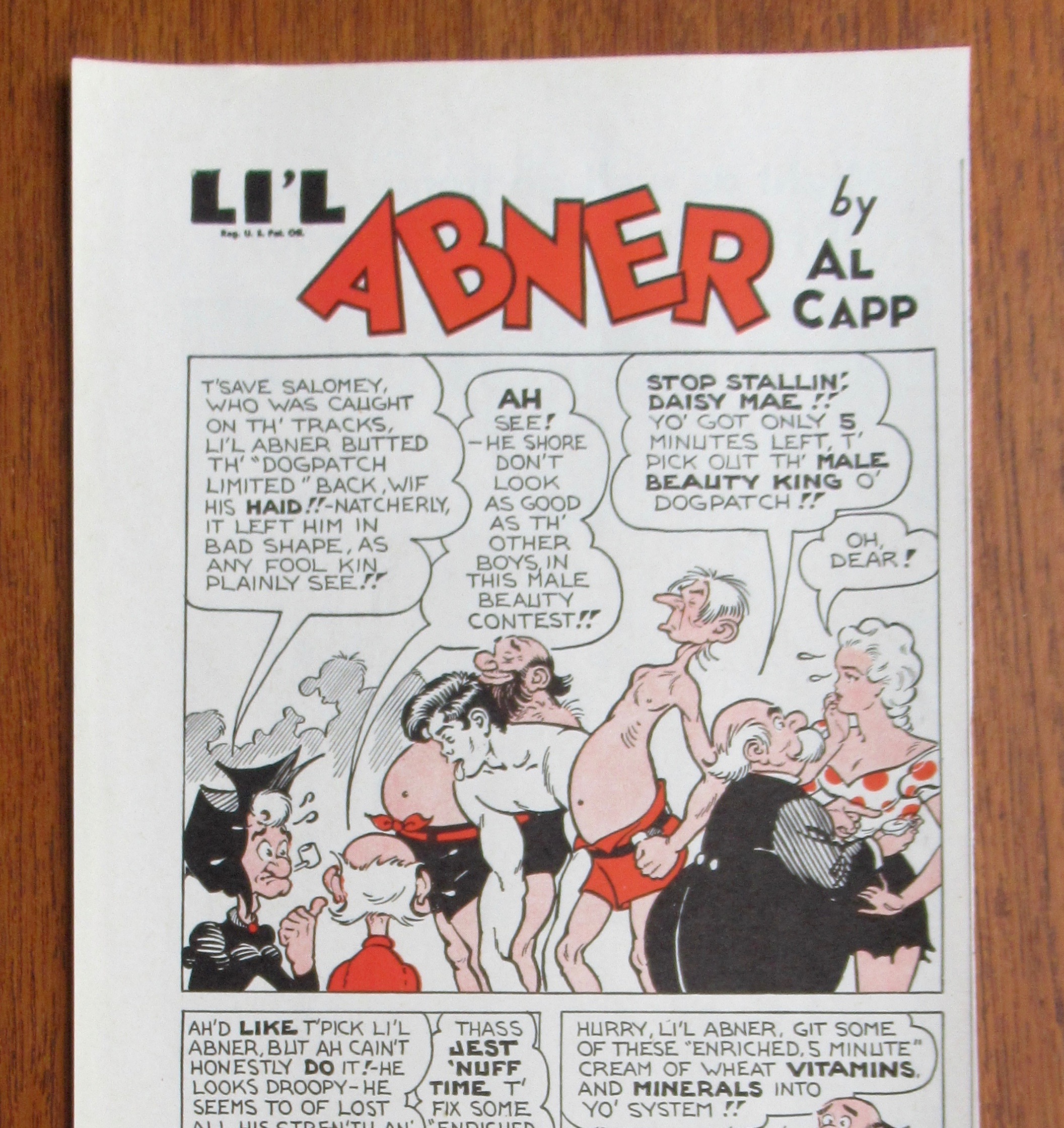 1943 Cream Of Wheat Cereal with Little Abner By Al Capp