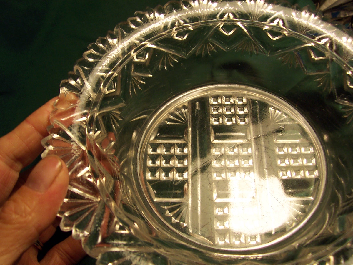 Pressed Patterned Glass Bowl Elaborate
