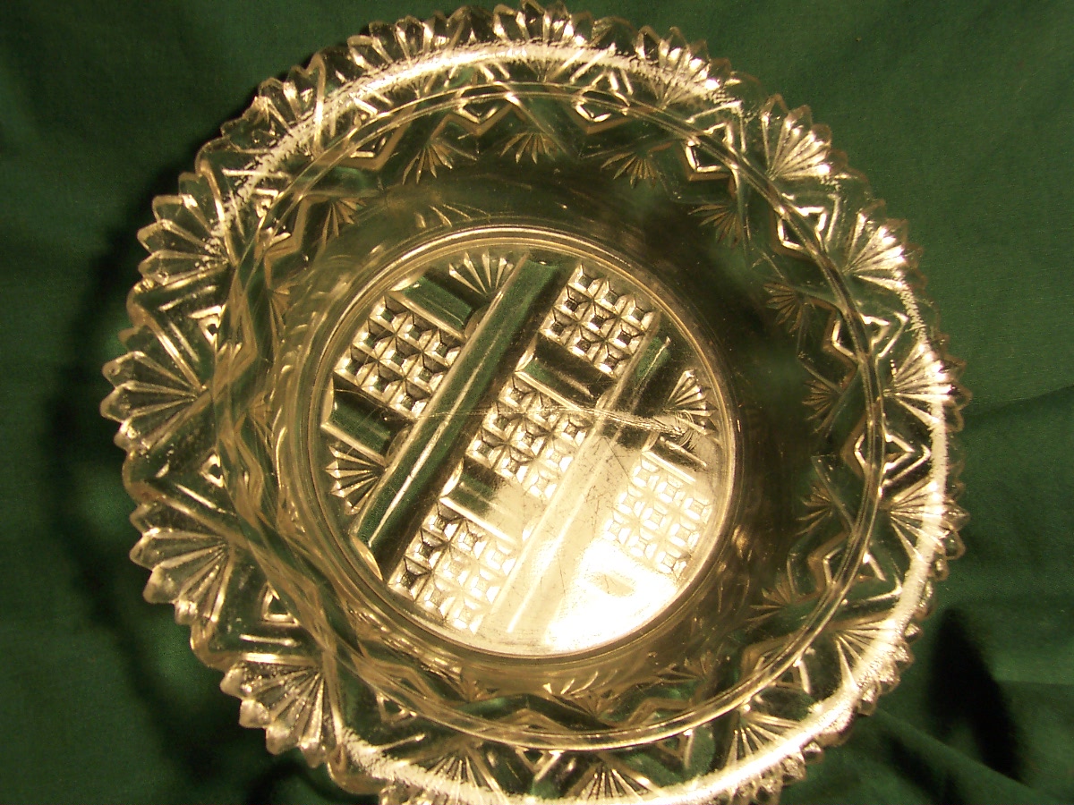 Pressed Patterned Glass Bowl Elaborate