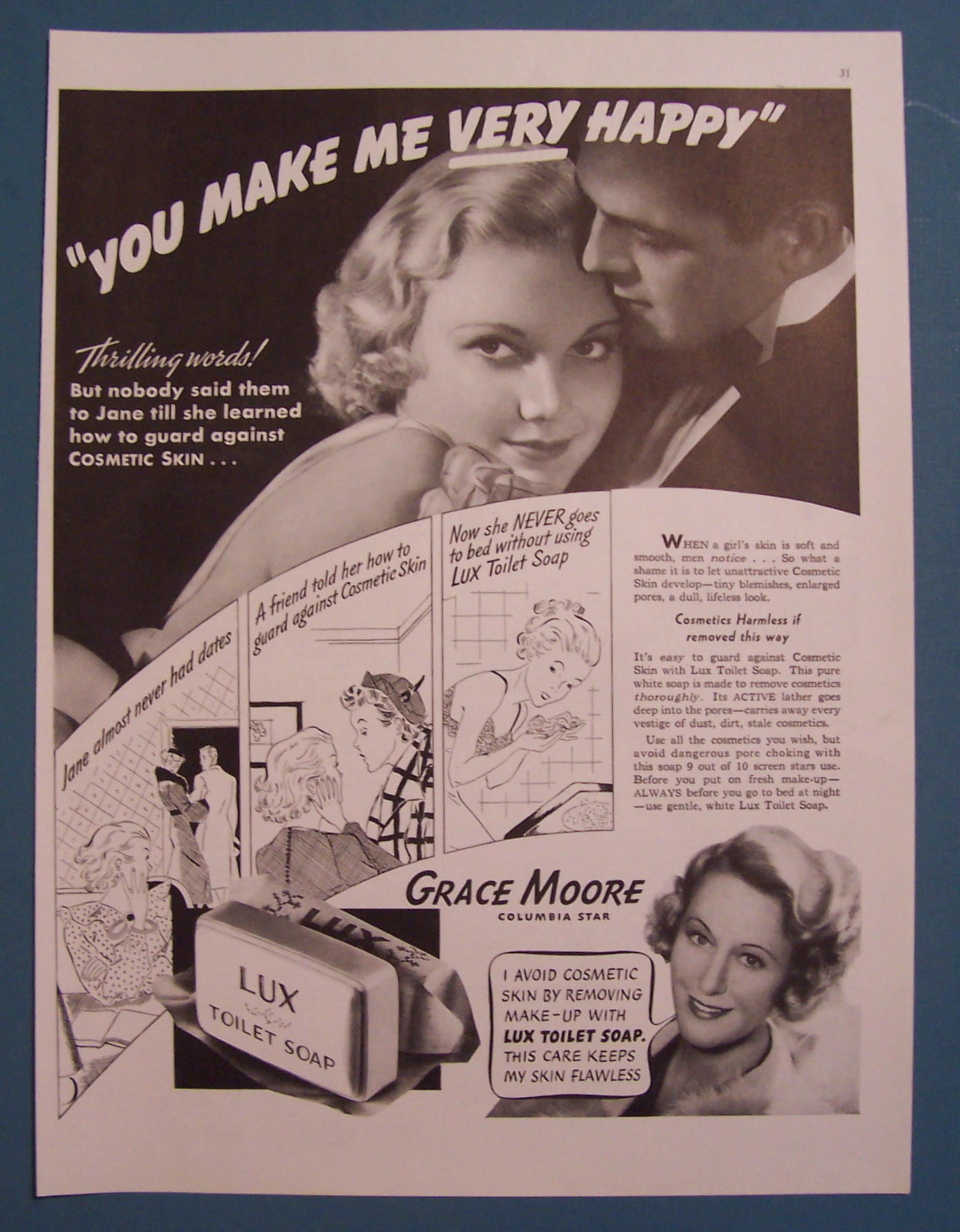 Vintage Ad: 1936 Lux Toilet Soap with Grace Moore