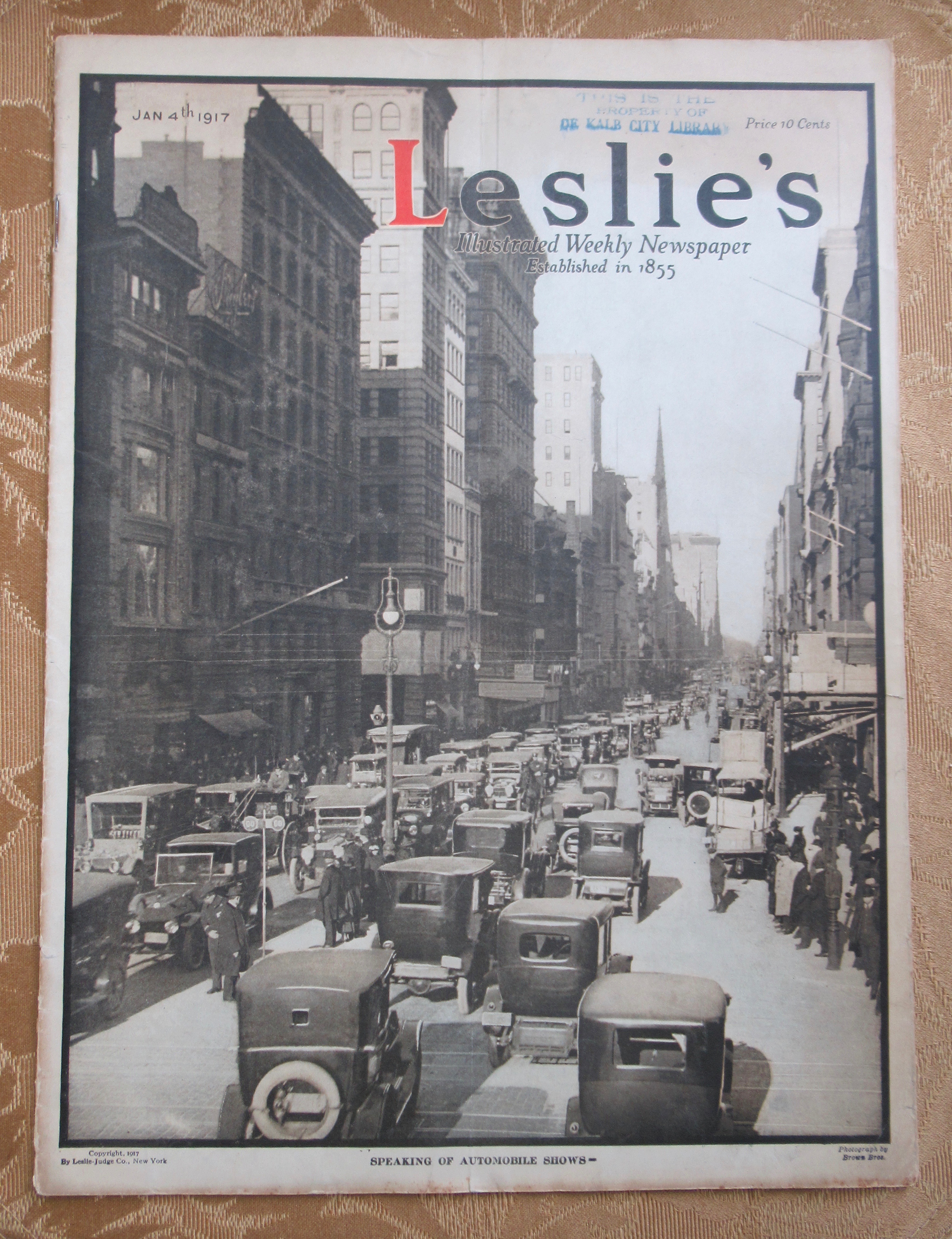 Leslie Magazine January 4, 1917 Automobile Show