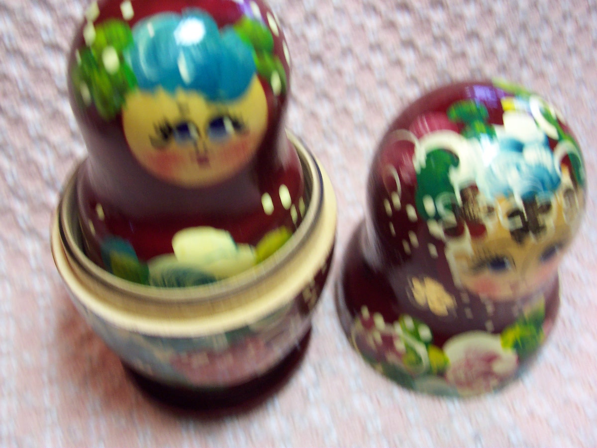 Nesting Dolls Set of 5 Dolls Wooden Painted