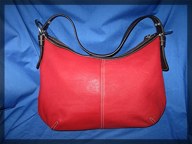 Tote Red Leather Shoulder Tig & Company