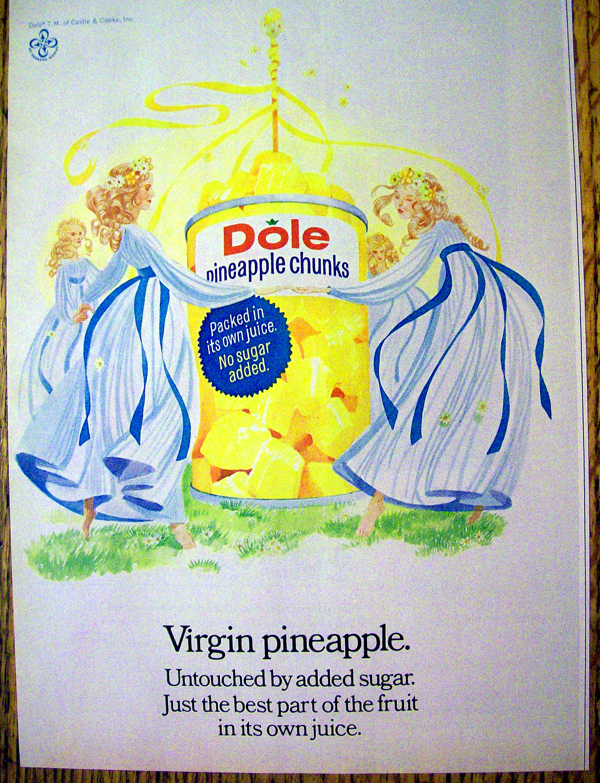 1973 Dole Pineapple Chunks with Virgin Pineapple