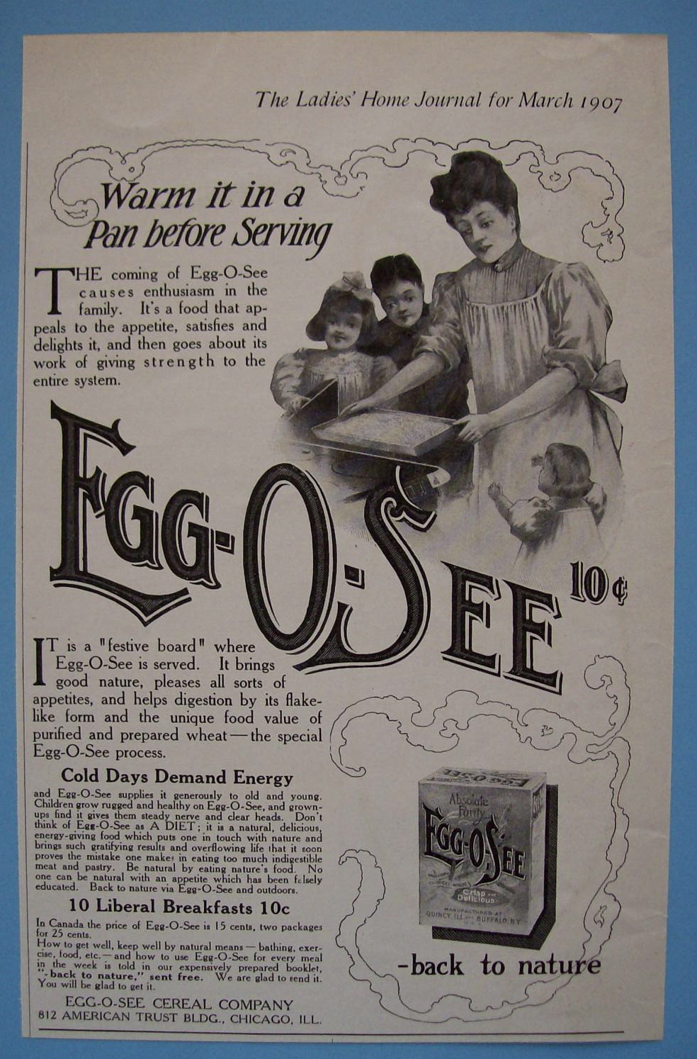 Vintage Ad: 1907 Egg - O - See