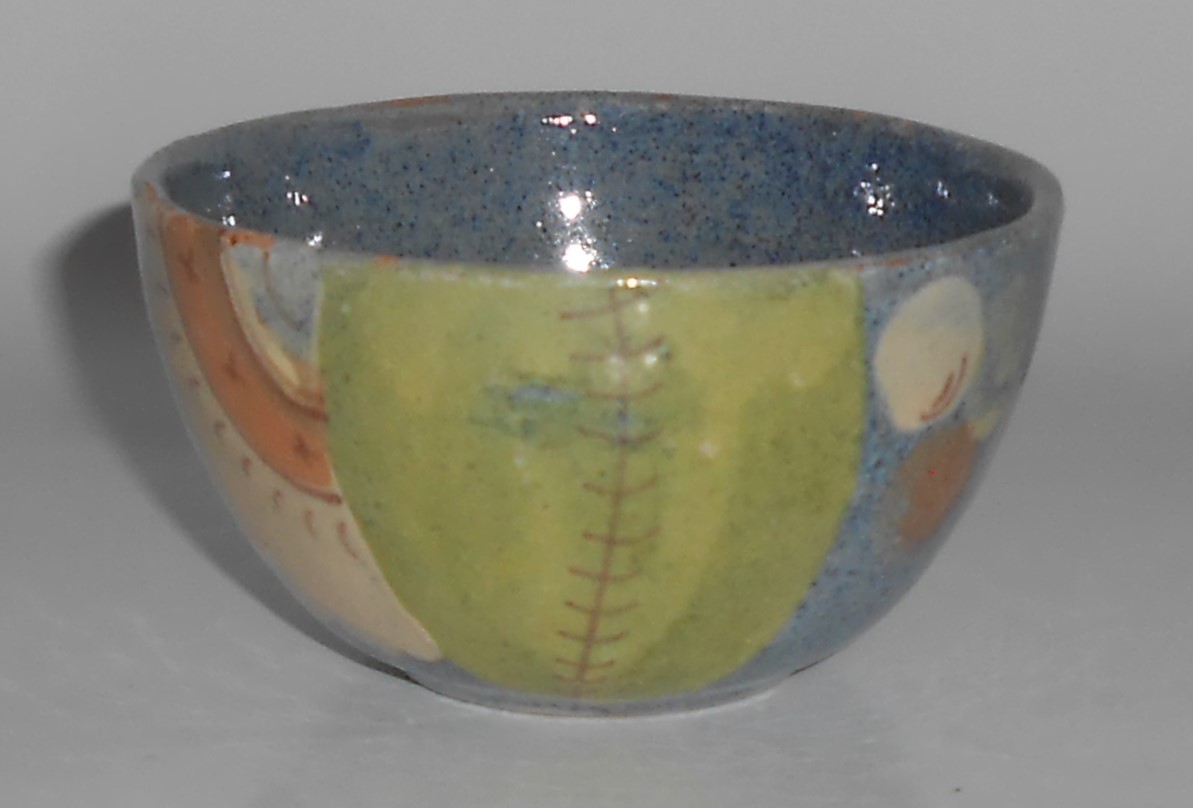 Vintage Mexico Tlaquepaque Pottery Floral Decorated Cup