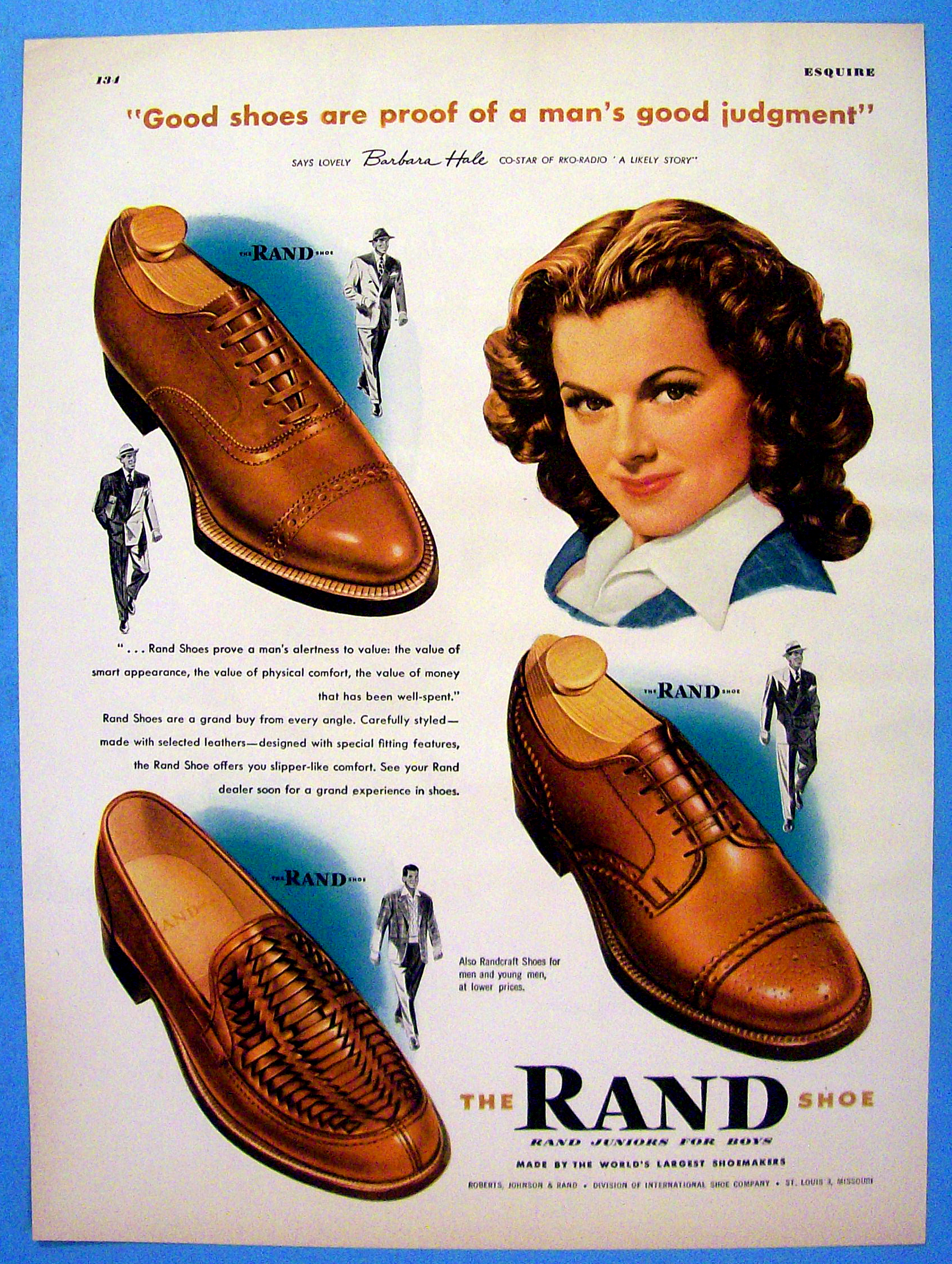 1947 Rand Shoes with Barbara Hale Of A Likely Story