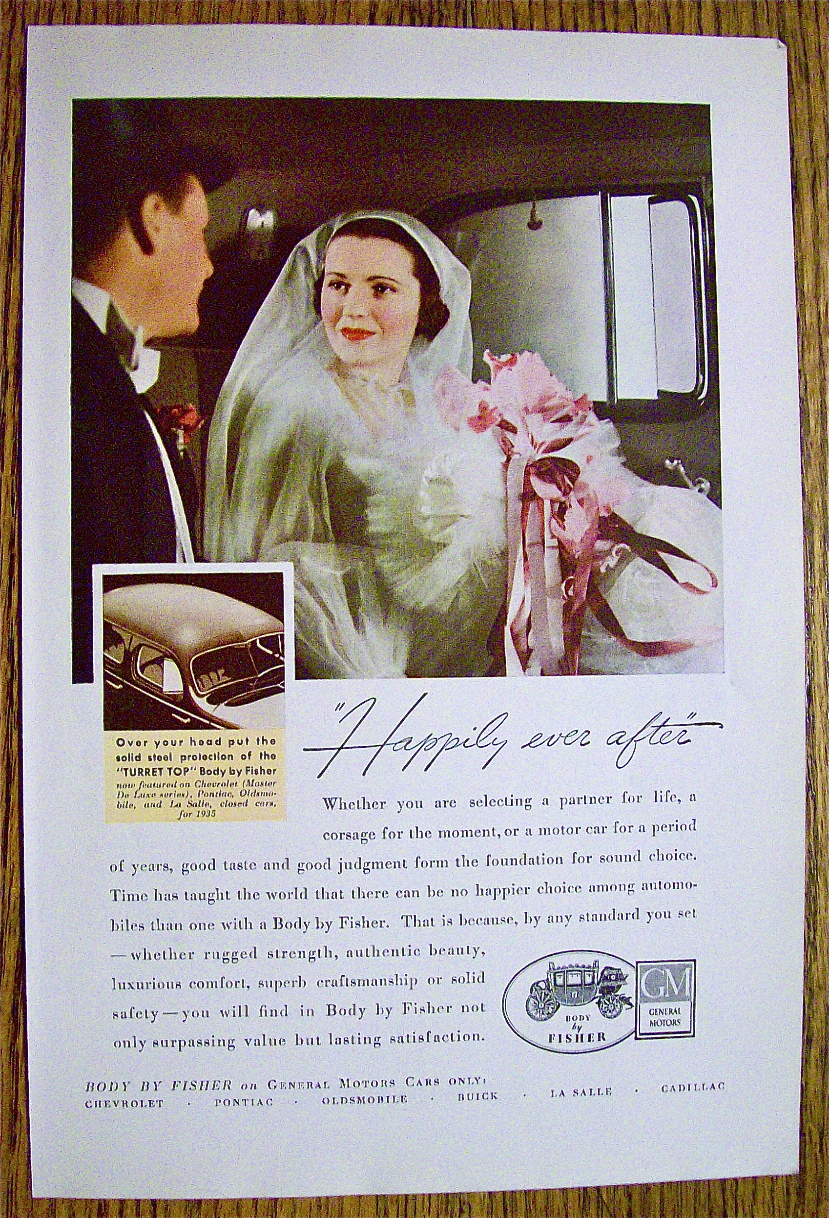 1935 Body By Fisher with Lovely Bride & Groom