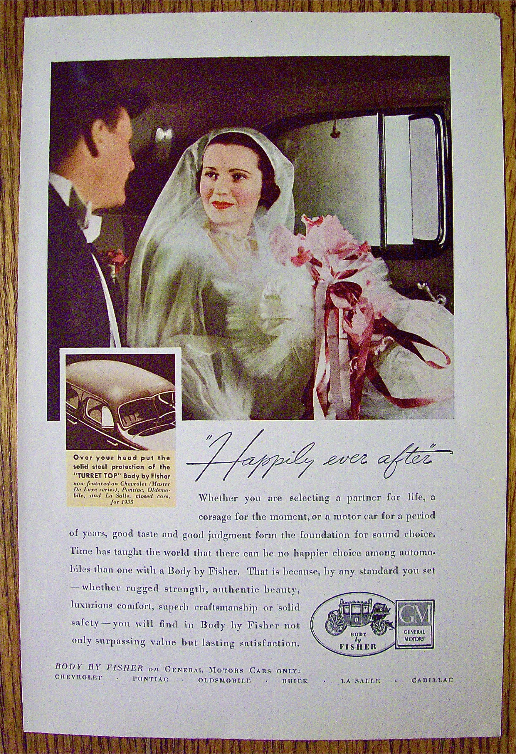 1935 Body By Fisher with Lovely Bride & Groom