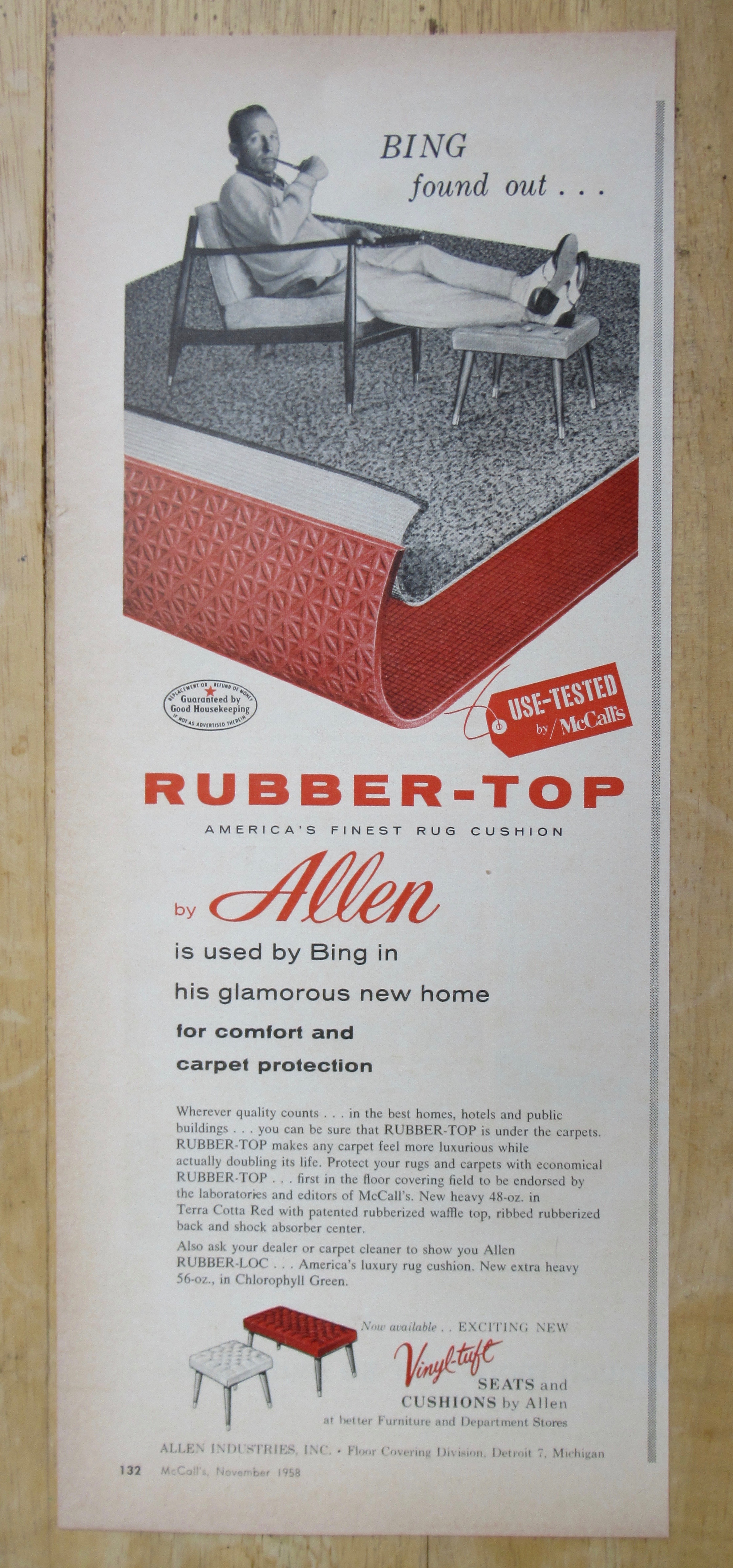 1958 Rubber Top By Allen with Bing Crosby