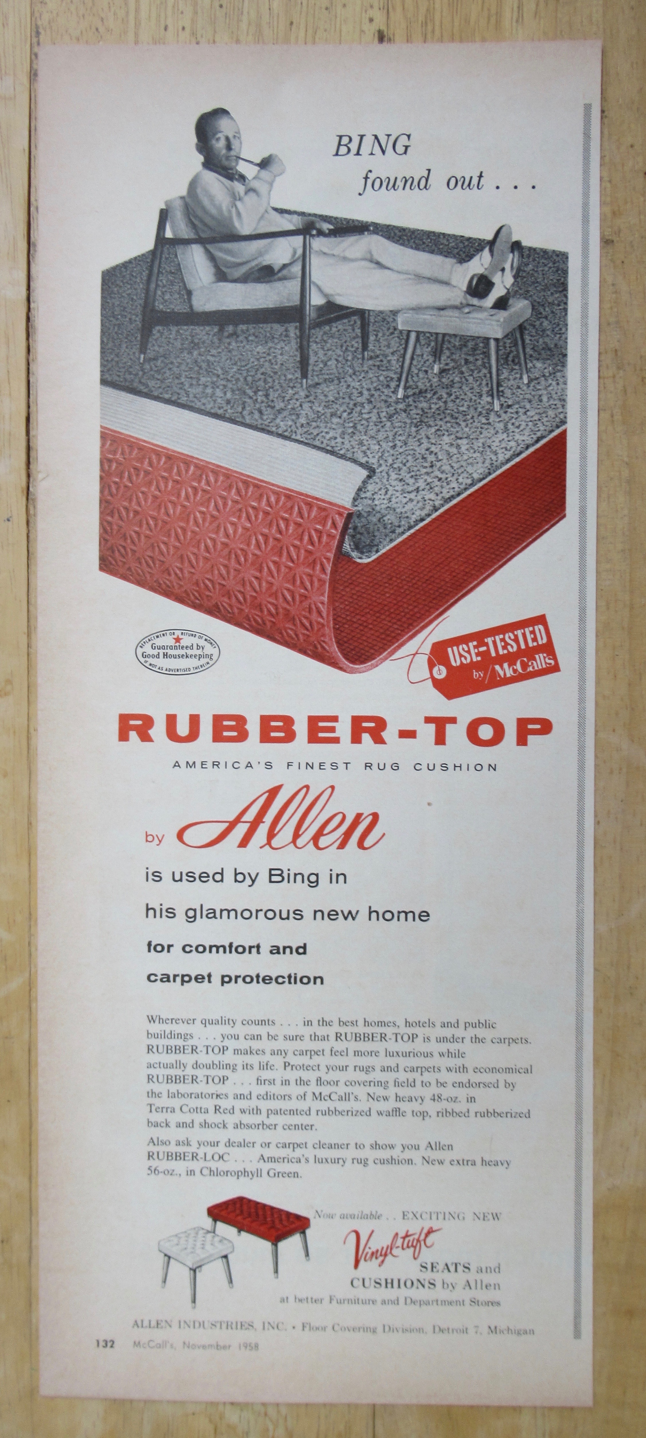 1958 Rubber Top By Allen with Bing Crosby