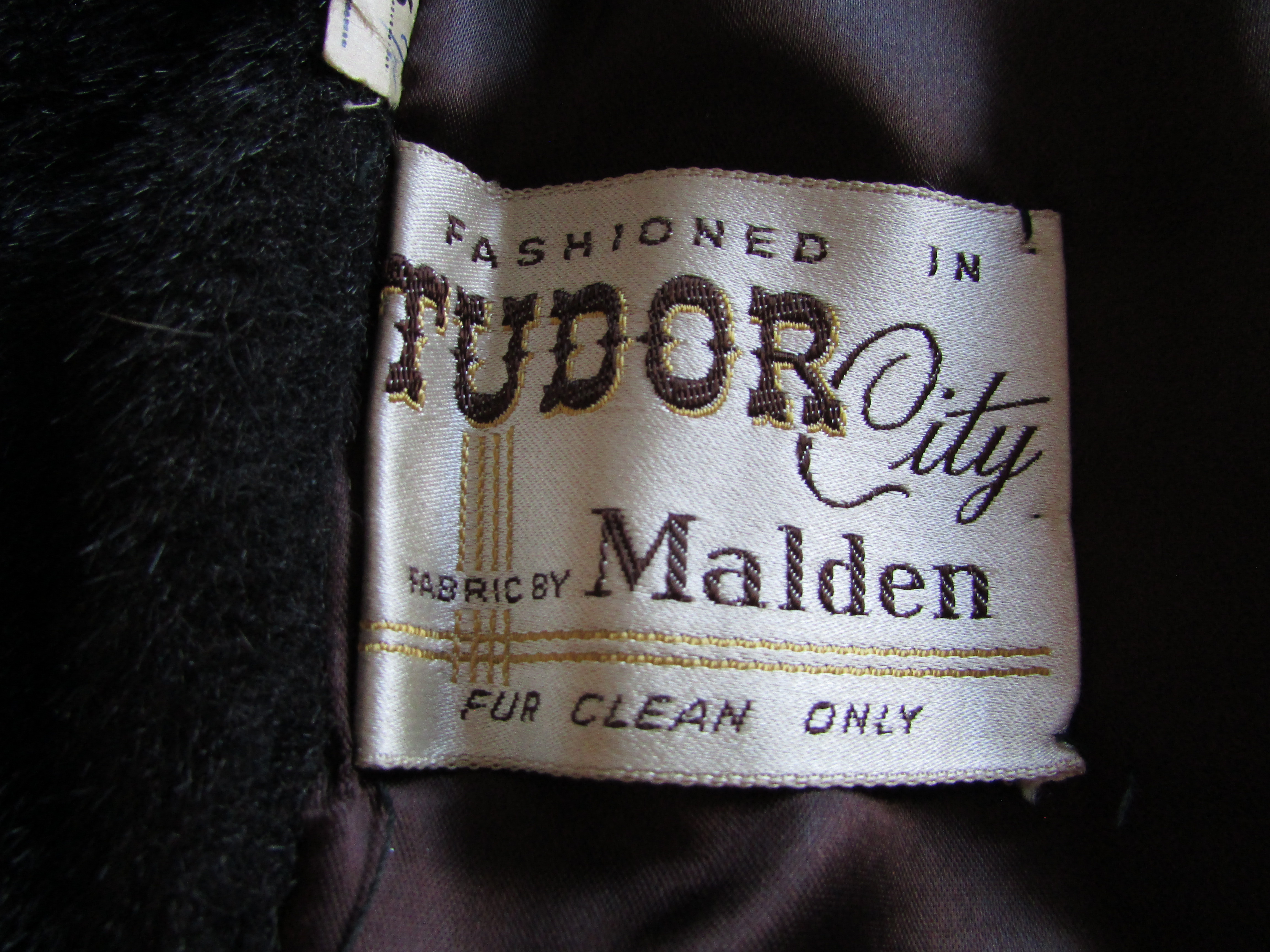 Faux Fur Coat with Real Fur Collar