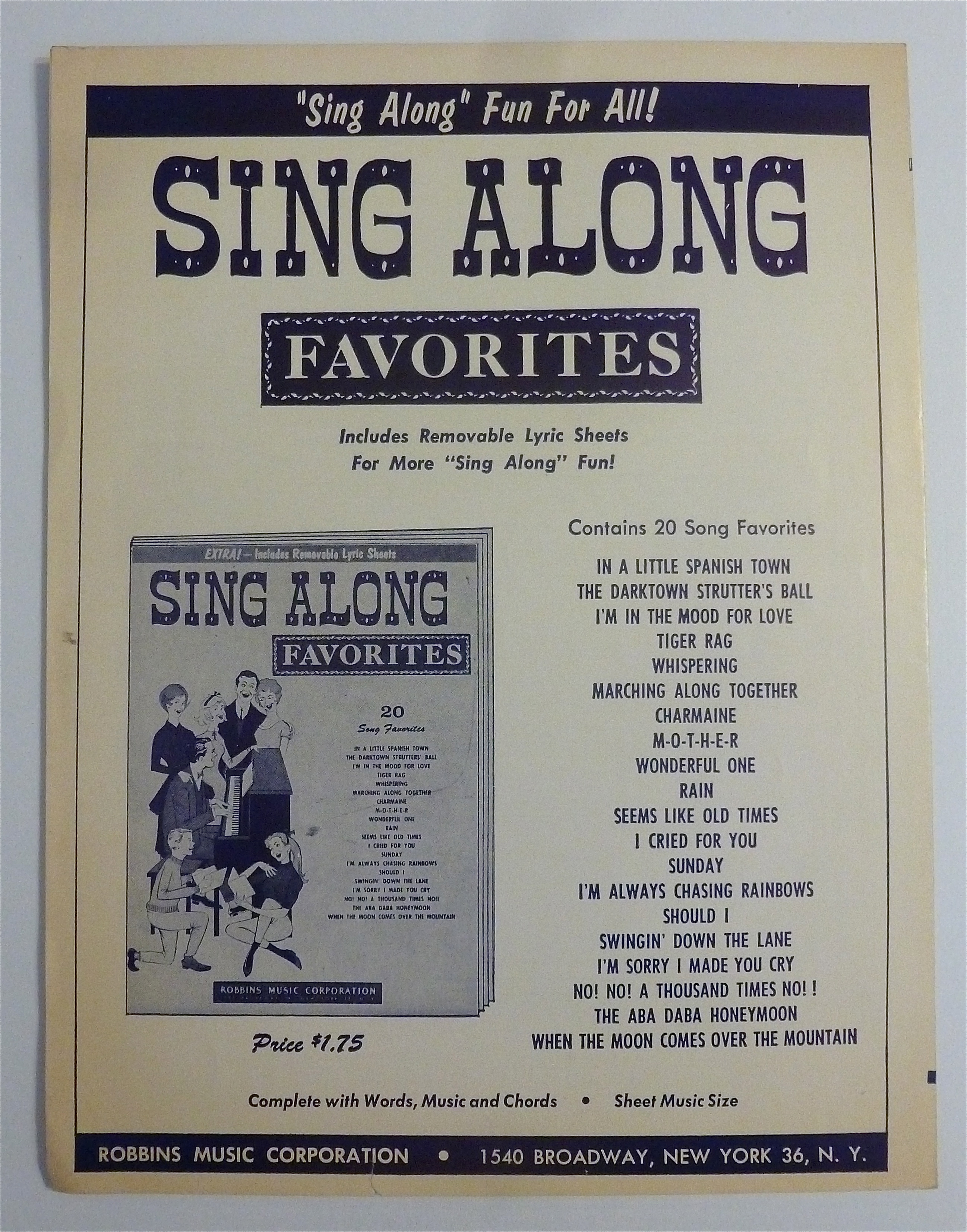 Sheet Music For 1948 My Man