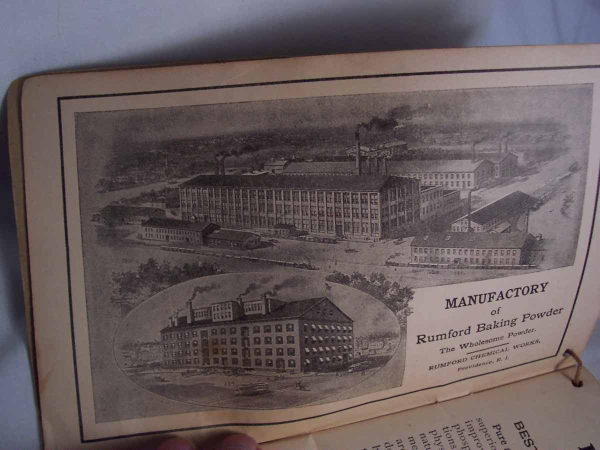 Rumford Cookbook Fannie Merritt Farmer