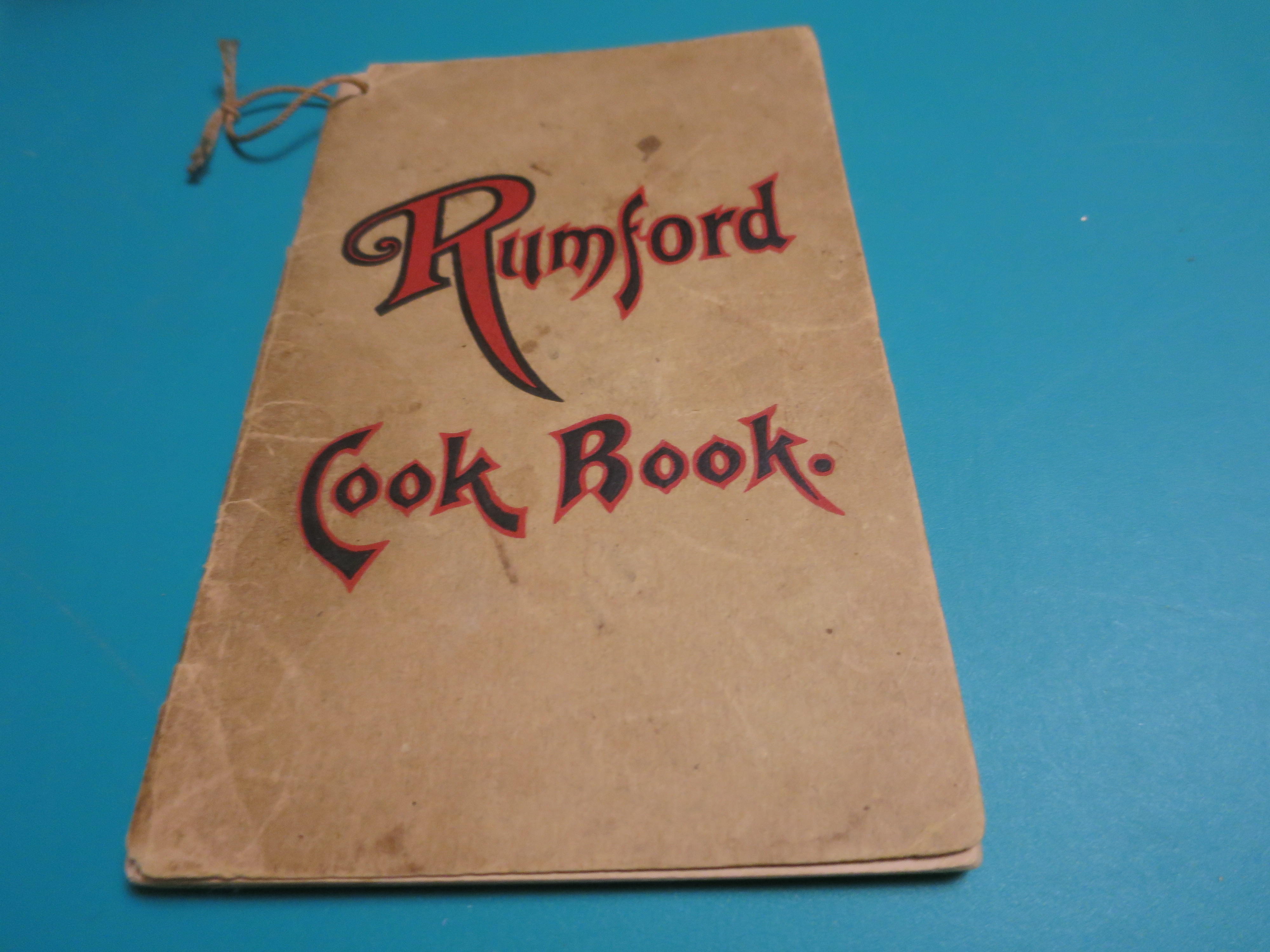 Rumford Cookbook Fannie Merritt Farmer