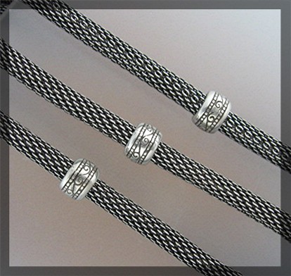Silver Mesh Flowers Scrolls Belt Brighton Style