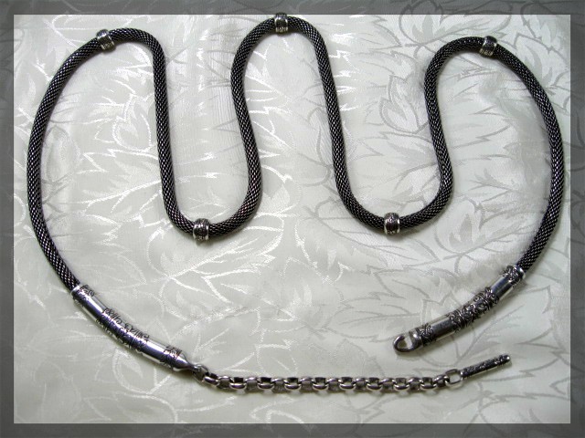 Silver Mesh Flowers Scrolls Belt Brighton Style
