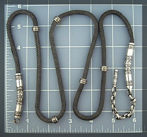 Silver Mesh Flowers Scrolls Belt Brighton Style