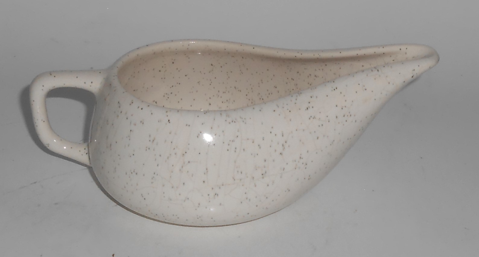 Bauer Brusche Pottery Al Fresco White Speckle Creamer