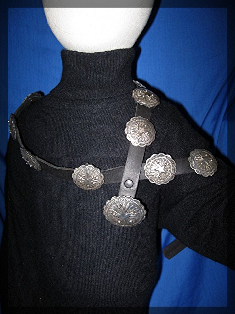 DAN LOVATO Sterling Silver Star Concho Belt