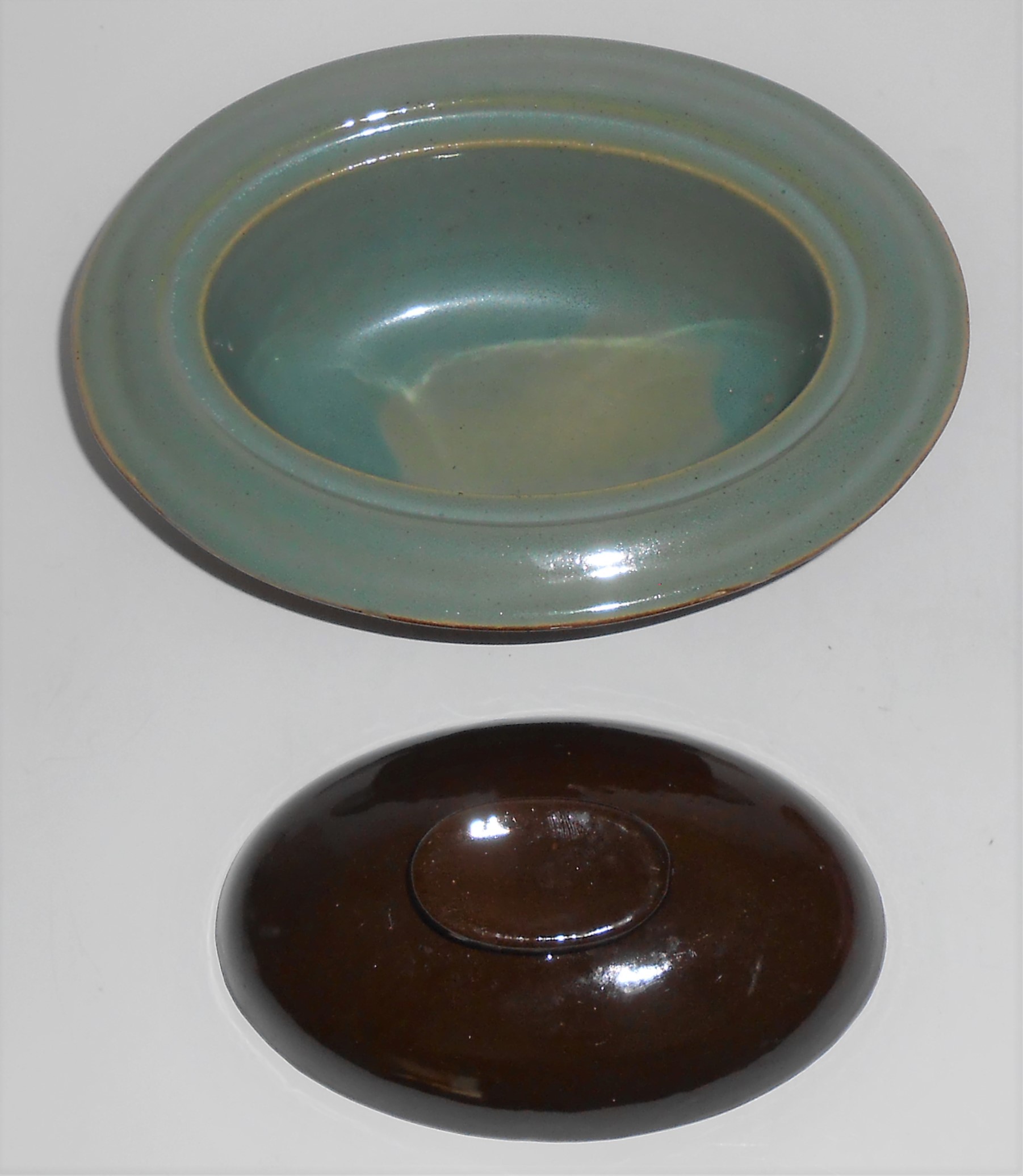 Zanesville Stoneware Pottery Country Fare Oval Ind